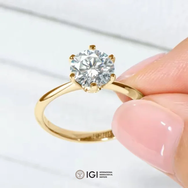 Radiant Solitaire 1ct/2ct/3ct Lab Diamond Ring 10k 18k Solid Gold| IGI Certified