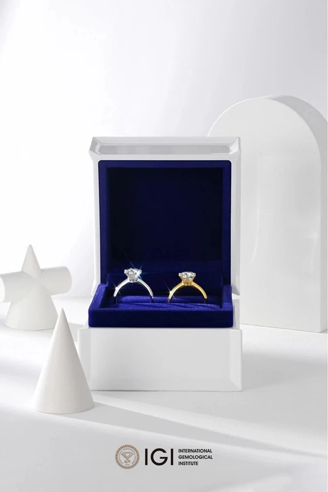 Radiant Solitaire 1ct/2ct/3ct Lab Diamond Ring 10k 18k Solid Gold| IGI Certified