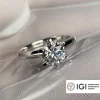 Radiant Solitaire 1ct/2ct/3ct Lab Diamond Ring 10k 18k Solid Gold| IGI Certified