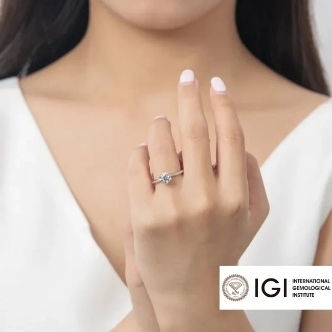 Radiant Solitaire 1ct/2ct/3ct Lab Diamond Ring 10k 18k Solid Gold| IGI Certified