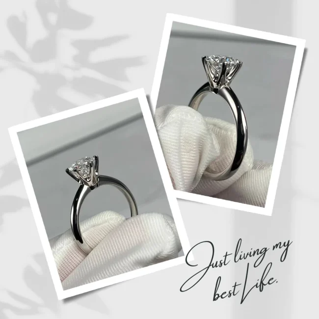 Radiant Solitaire 1ct/2ct/3ct Lab Diamond Ring 10k 18k Solid Gold| IGI Certified